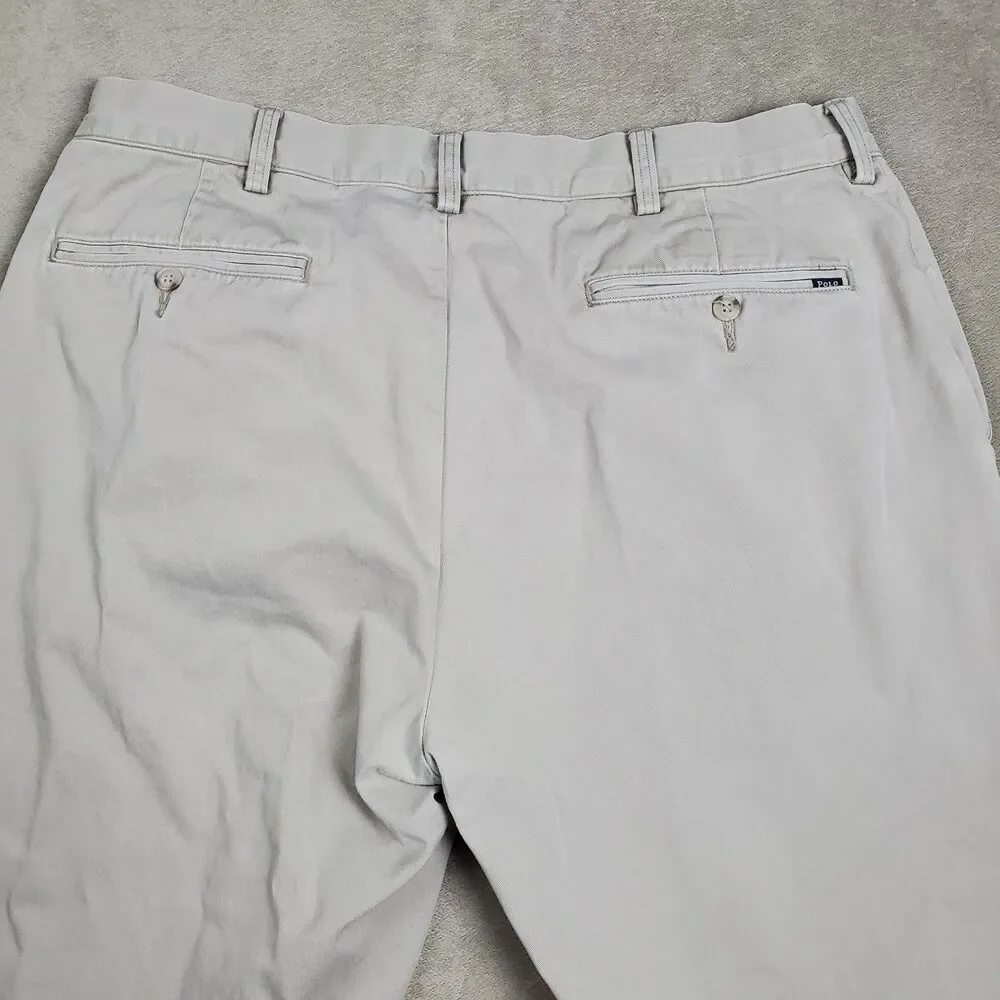 Polo Ralph Lauren Pants Mens 34x32 Beige Classic Fit 100% Cotton Chino Casual - Picture 11 of 12